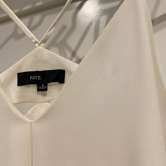 Fate. White short dress. Skinny straps. - Picture 4 of 4
